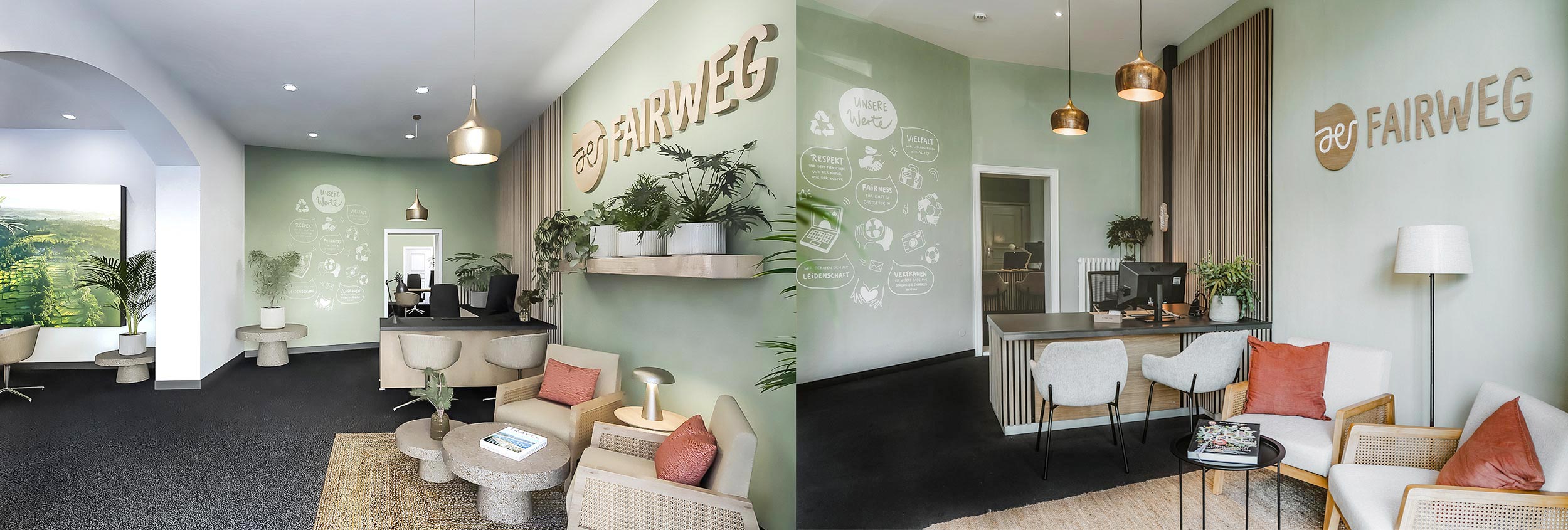 Visualisierung und Realisierung des Fairweg Reisebüros am Südstern