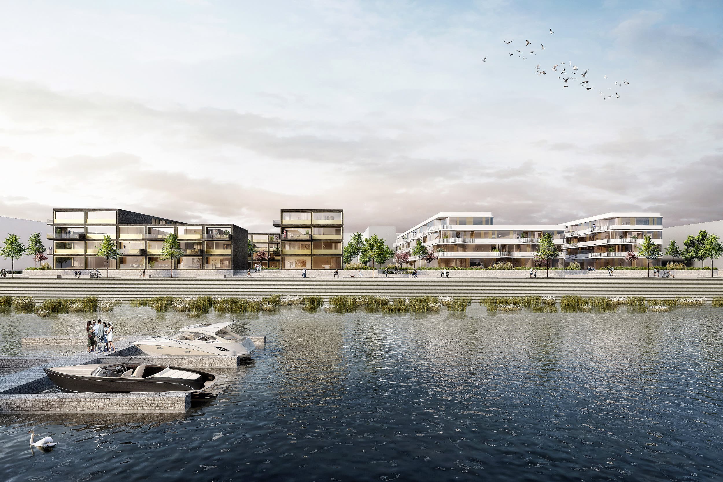 3d-Visualisierungen für das Stadtquartier am Zollhafen Mainz