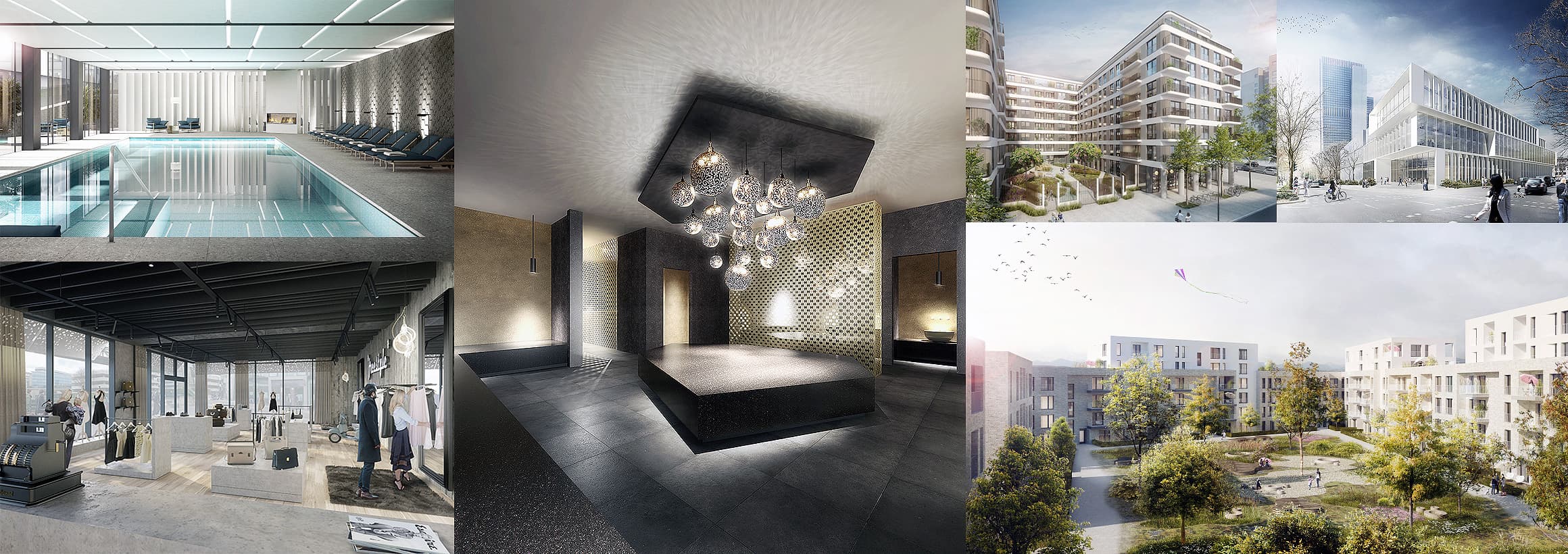 Collage 3D Visualisierungen silisight Info